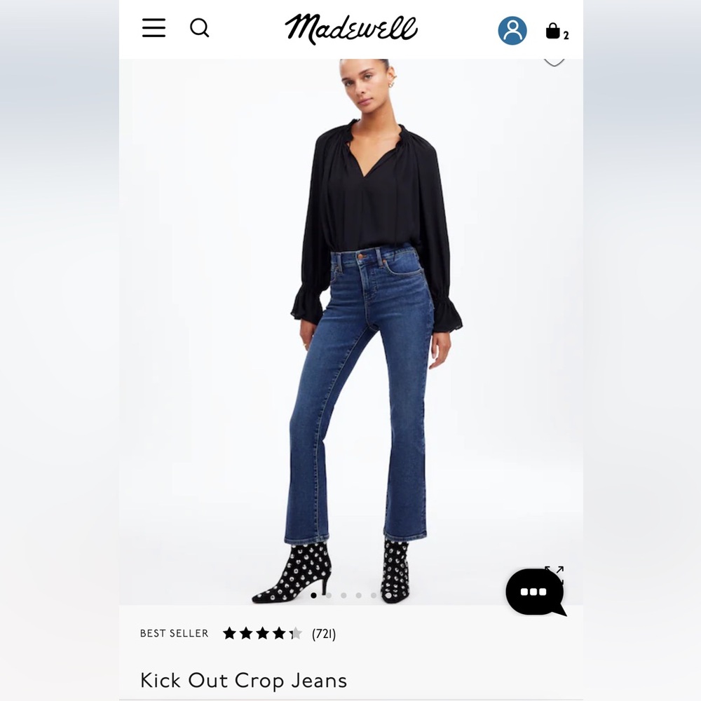 Madewell Kick Out Crop Mid Rise Jean